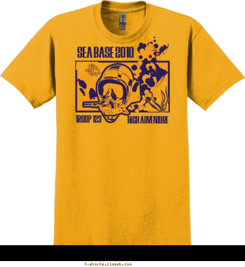 HIGH ADVENTURE TROOP 123 SEA BASE 2O1O T-shirt Design 