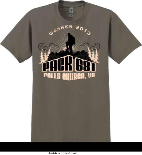 Do Your Best PACK 681 FALLS CHURCH, VA Goshen 2013 T-shirt Design 