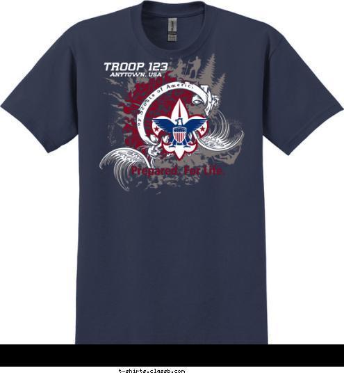 TROOP 123 ANYTOWN, USA Boy Scouts of America T-shirt Design 