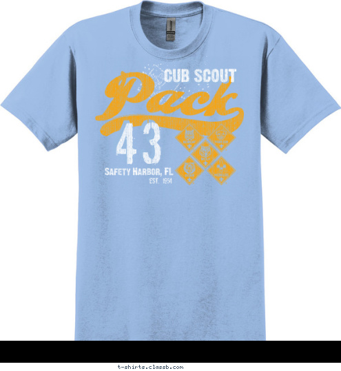 est. 1954
 43 CUB SCOUT Safety Harbor, FL

 T-shirt Design 