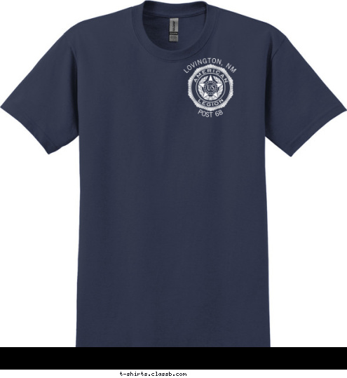 New Text POST 1234 ANYTOWN, USA LEGION RIDERS AMERICAN LOVINGTON, NM POST 68 T-shirt Design SP4463