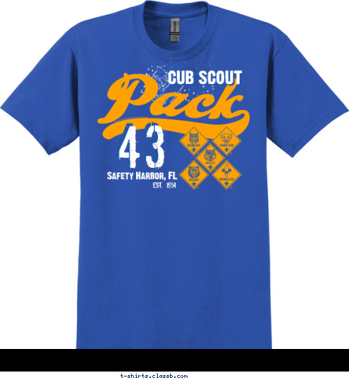 est. 1954
 CUB SCOUT 43 Safety Harbor, FL

 T-shirt Design 