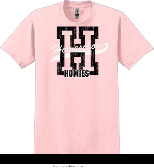 Homeschool HOMIES H T-shirt Design 