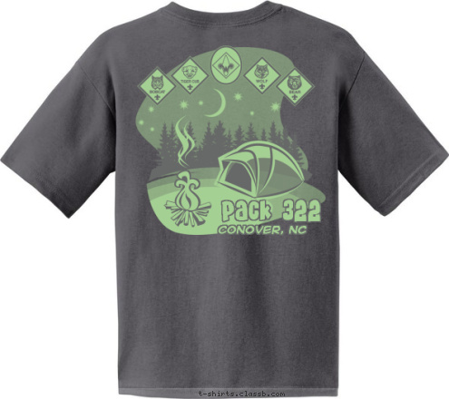 CONOVER, NC Pack 322 T-shirt Design 