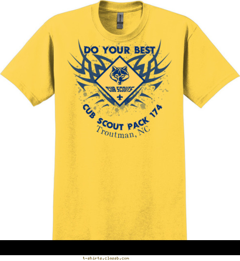 CUB SCOUT PACK 174 Troutman, NC DO YOUR BEST T-shirt Design 