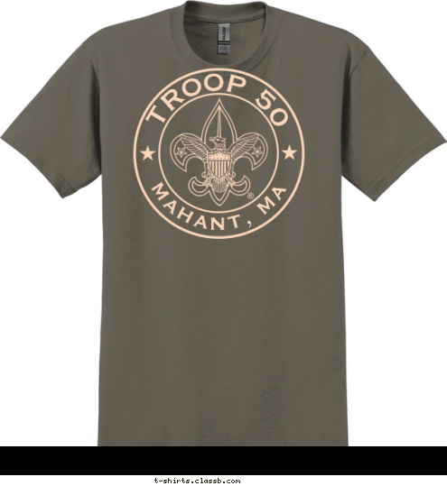 TROOP 50 MAHANT, MA T-shirt Design 