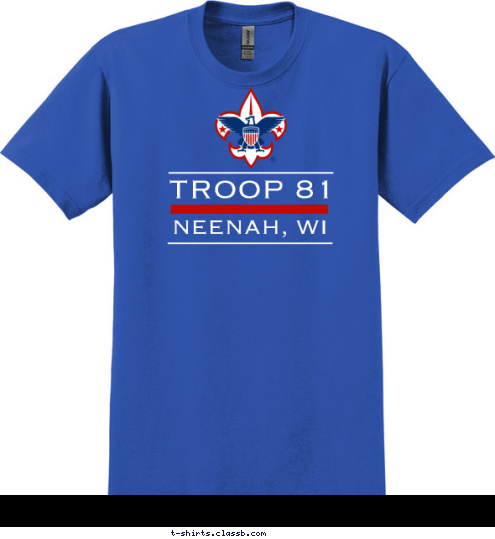 TROOP 81 NEENAH, WI T-shirt Design 