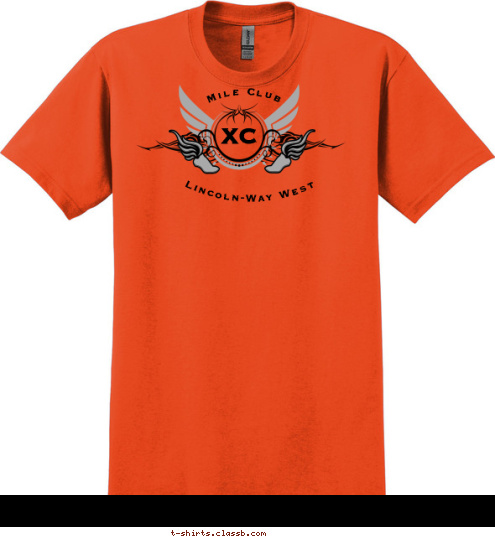 XXX Miles -Anonymous Champions are made when no one is watching.

 Mile Club XC Lincoln-Way West T-shirt Design 