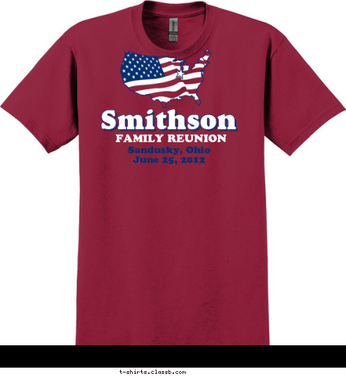 Sandusky, Ohio
June 25, 2012 FAMILY REUNION Smithson T-shirt Design 