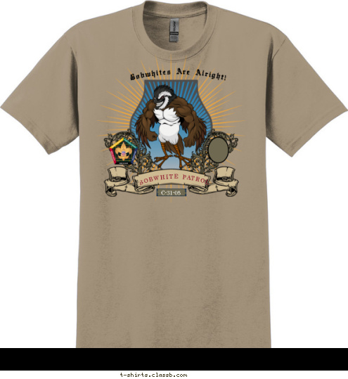 BOBWHITE PATROL C-31-05 Bobwhites Are Alright! T-shirt Design 