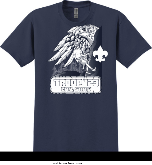 Your text here! TROOP 123 TROOP 123 CITY, STATE T-shirt Design SP4487