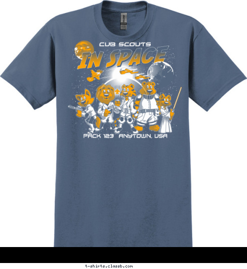 Your text here! CITY, STATE PACK 123 CUB SCOUTS T-shirt Design SP4484