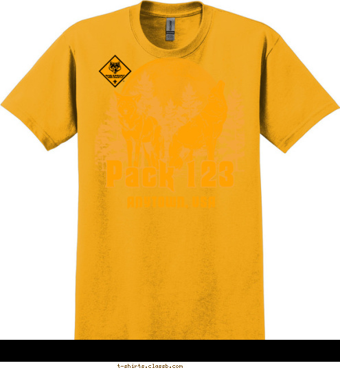 ANYTOWN, USA Pack 123 T-shirt Design 