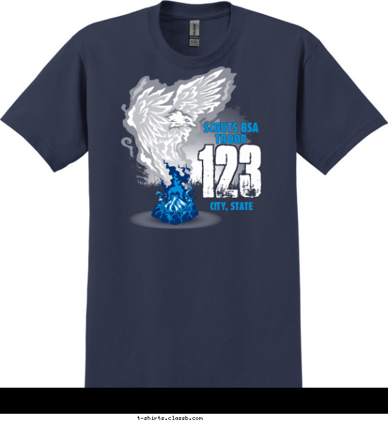 Flaming Eagle Troop T-shirt Design