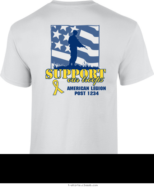 Your text here! AMERICAN LEGION
POST 1234 AMERICAN LEGION
POST 1234 our troops our troops SUPPORT SUPPORT T-shirt Design SP4497