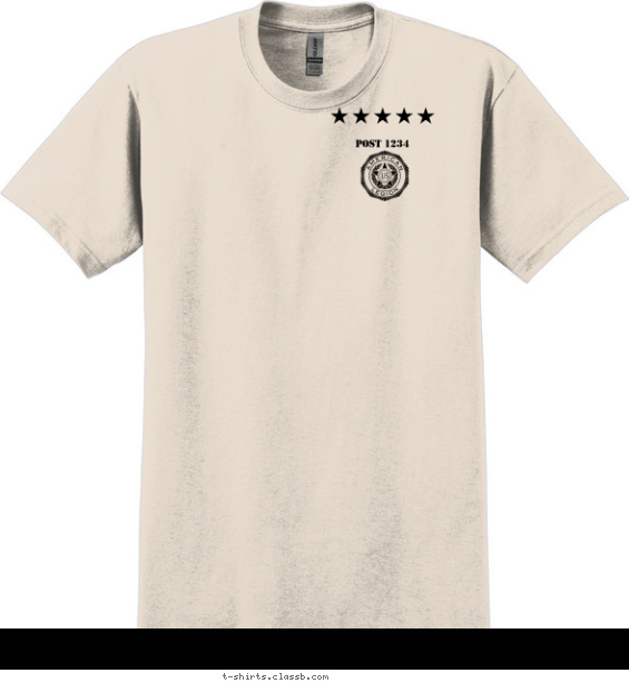 American Legion 5 Star Emblem T-shirt Design