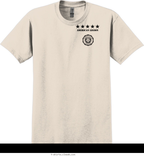 American Legion 5 Star Emblem T-shirt Design