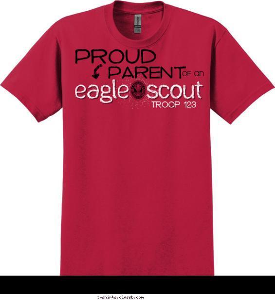 Proud Parent of an Eagle Scout with Emblem T-shirt Design
