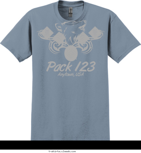 Pack 123 Anytown, USA T-shirt Design 