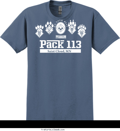 DO YOUR BEST Saint Cloud, MN Pack 113 T-shirt Design 