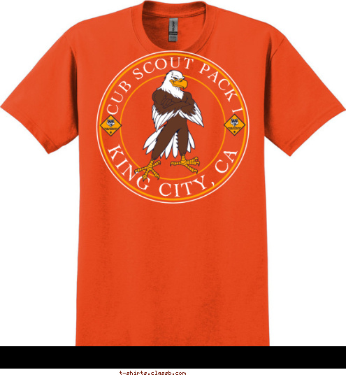 KING CITY, CA CUB SCOUT PACK 1 T-shirt Design 