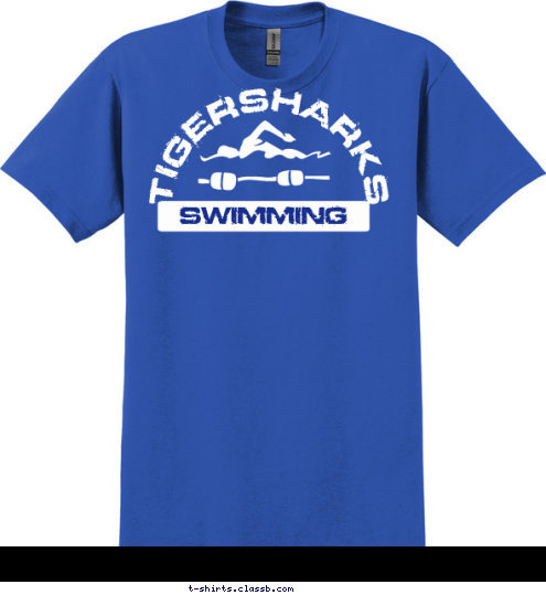 Corbett High School TIGERSHARKS SWIMMING T-shirt Design 