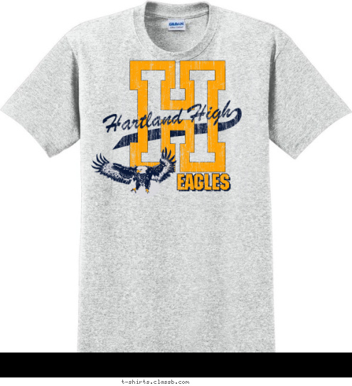 Hartland High EAGLES H T-shirt Design 