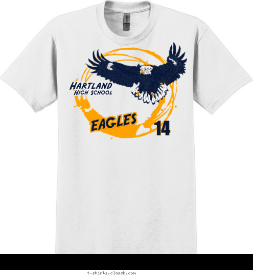 14 High School Hartland EAGLES T-shirt Design 