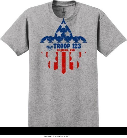 Anytown, USA TROOP 123 T-shirt Design 