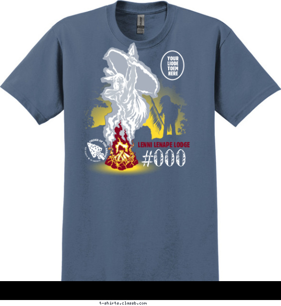 Chief with Bow in Smoke T-shirt Design