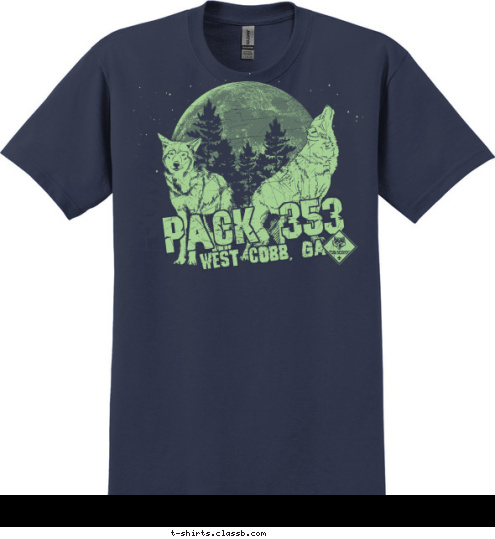 West Cobb, GA PACK 353 T-shirt Design 