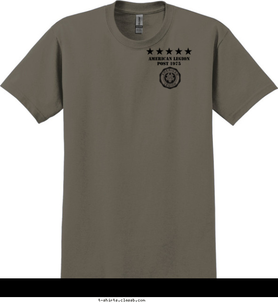 American Legion 5 Star with Emblem T-shirt Design