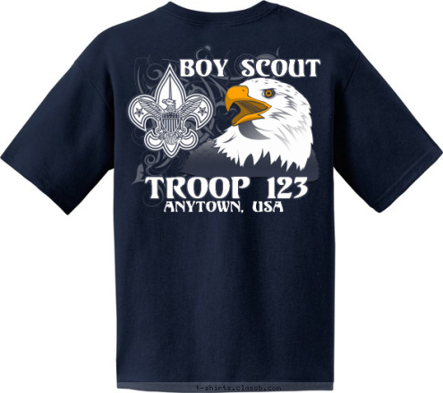 BOY SCOUT BOY SCOUT ANYTOWN, USA ANYTOWN, USA TROOP 123 TROOP 123 T-shirt Design 