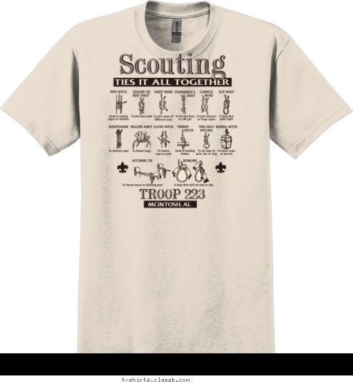 TROOP 223 MCINTOSH, AL T-shirt Design 