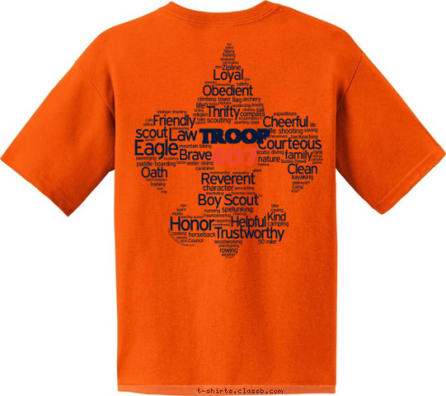 Anytown, USA Troop 123 TROOP 407 T-shirt Design 