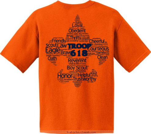 Clarksville, MD TROOP Troop 618 618 T-shirt Design 