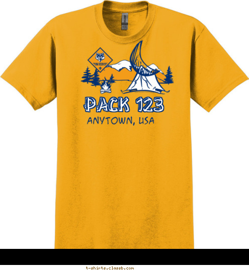 PACK 123 ANYTOWN, USA T-shirt Design 