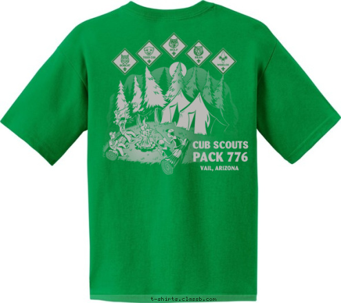 CUB SCOUTS PACK 776 VAIL, ARIZONA PACK 776 T-shirt Design 