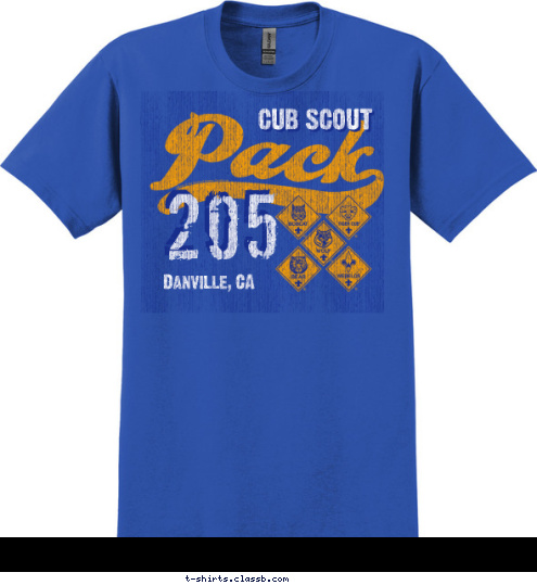 205 Danville, CA CUB SCOUT T-shirt Design 