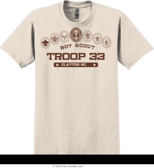 BOY SCOUT Clayton NC TROOP 33 T-shirt Design 