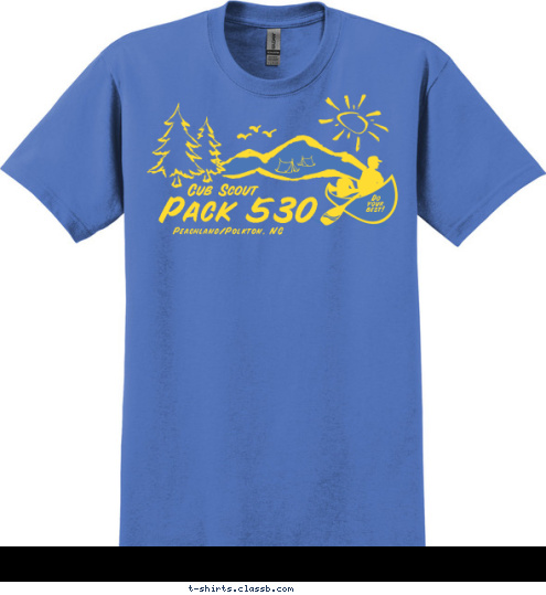 Pack 530 Cub Scout Peachland/Polkton, NC Do
your
best! T-shirt Design canoe-one side-no rank