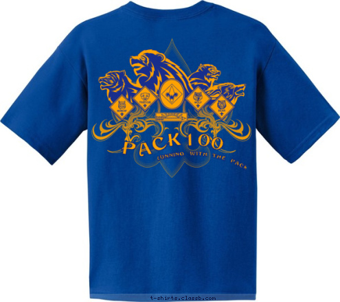 Running With the Pack Sarasota, FL 100 Pack 100 K PAC T-shirt Design 