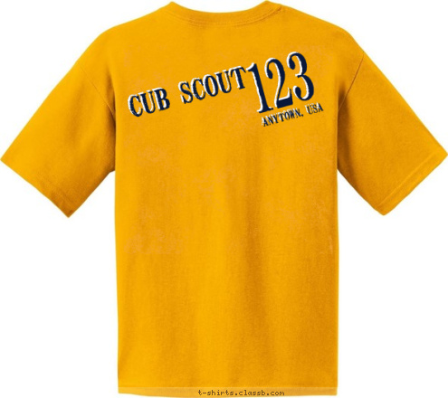 cub scout rocks! PACk anytown, usa 123 T-shirt Design 