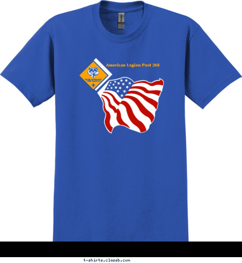 since 1990 ANYTOWN, USA 14 CUB SCOUT PACK American Legion Post 268 T-shirt Design 