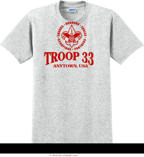 TROOP 33 ANYTOWN, USA T-shirt Design 