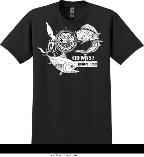 Bedford, Texas CREW 757 T-shirt Design 