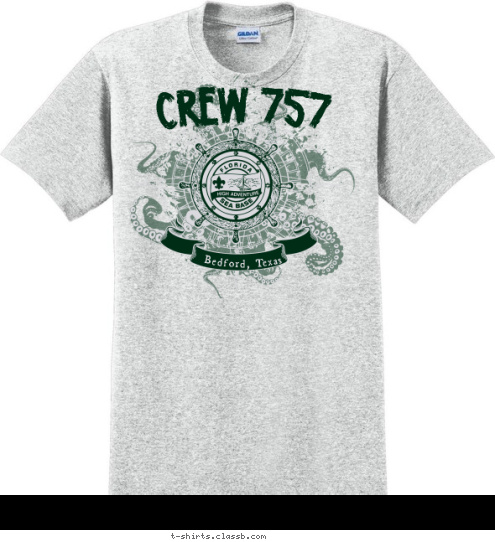 CREW 757 Bedford, Texas T-shirt Design 