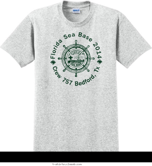 Your text here! Florida Sea Base 2014 Crew 757 Bedford, Tx T-shirt Design 