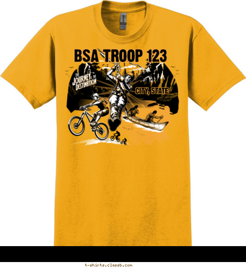 Your text here! CITY, STATE BSA TROOP 123 T-shirt Design SP4549