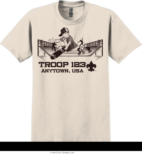 Troop Half Pipe T-shirt Design